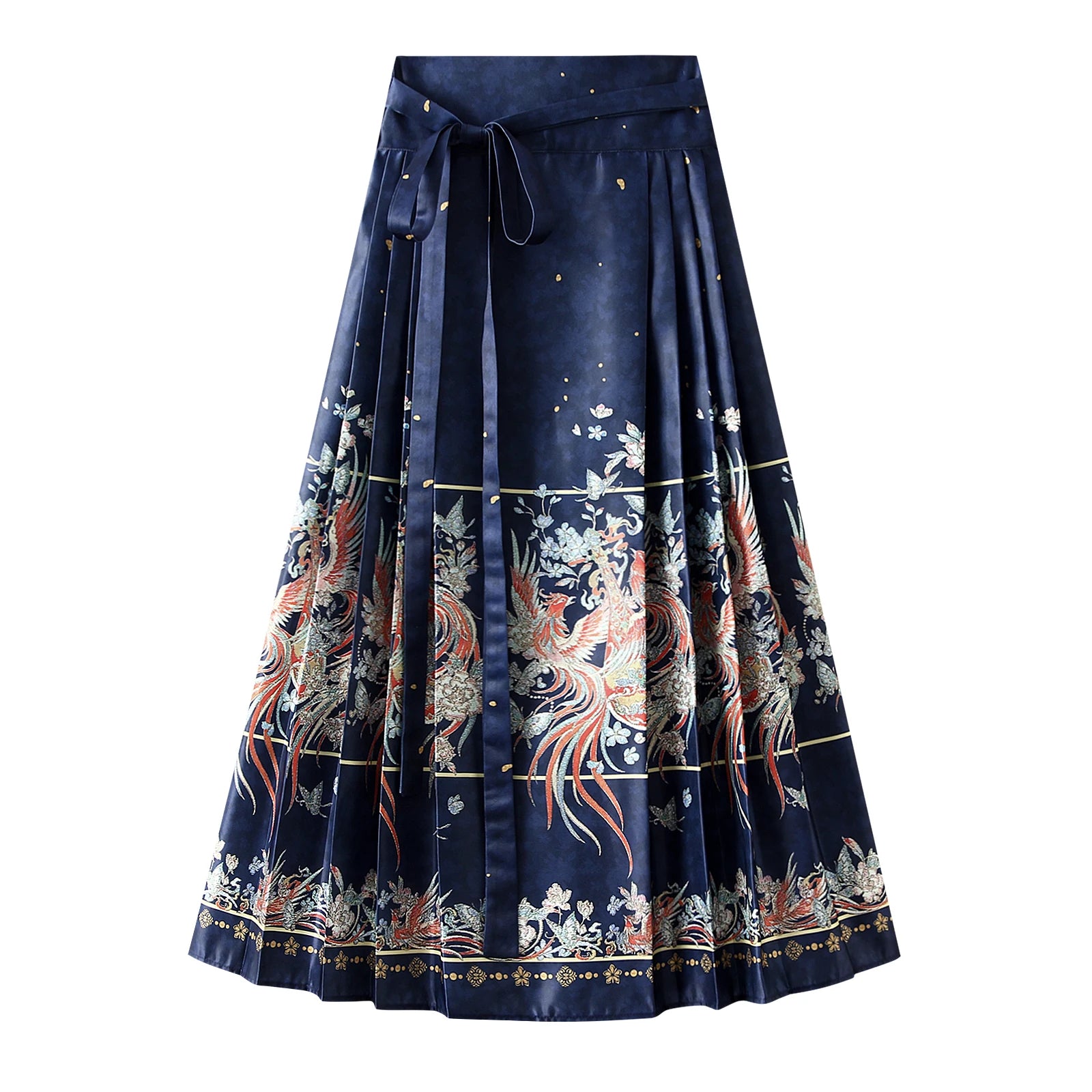 Elegant Long Pleated Swing Skirt