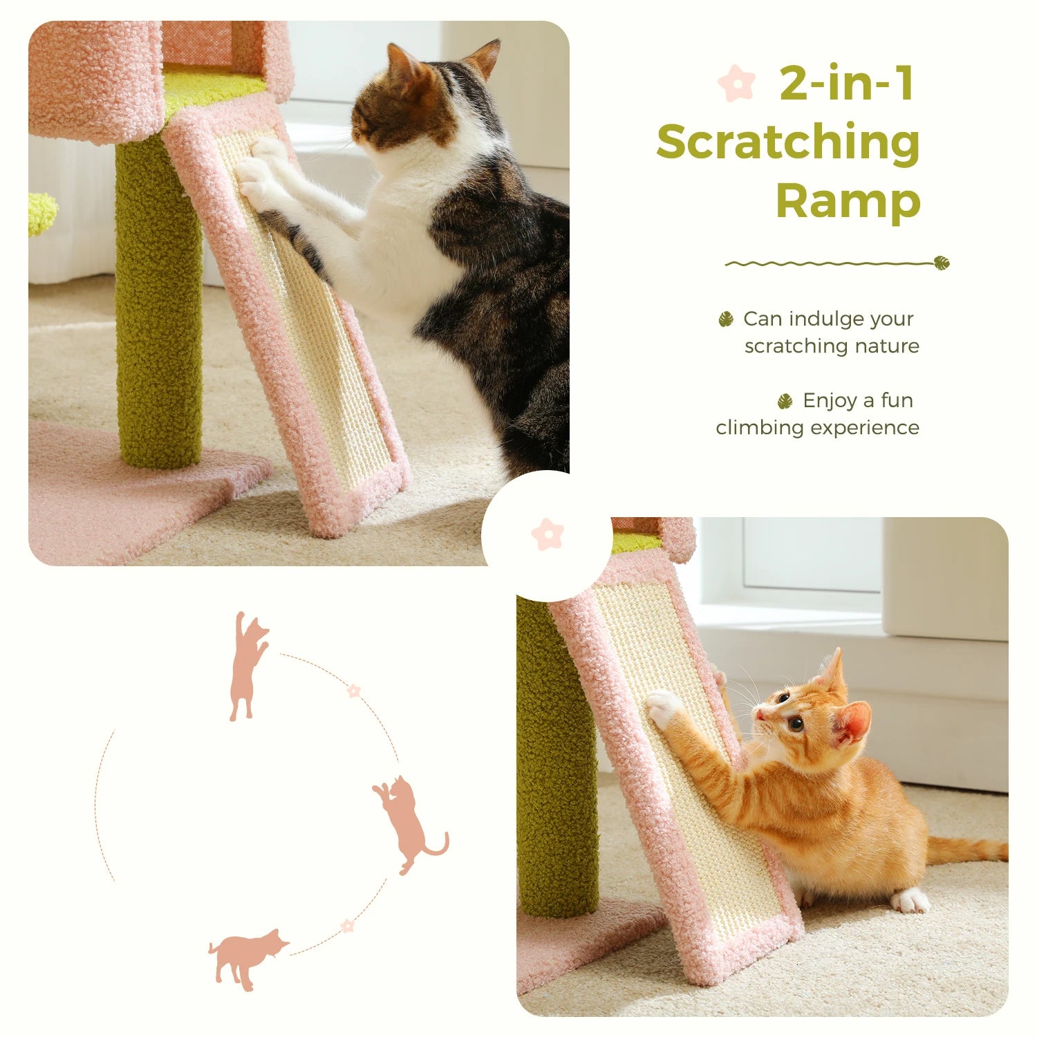 Cat Tree Multi-Level with Sisal Covered Scratching Posts