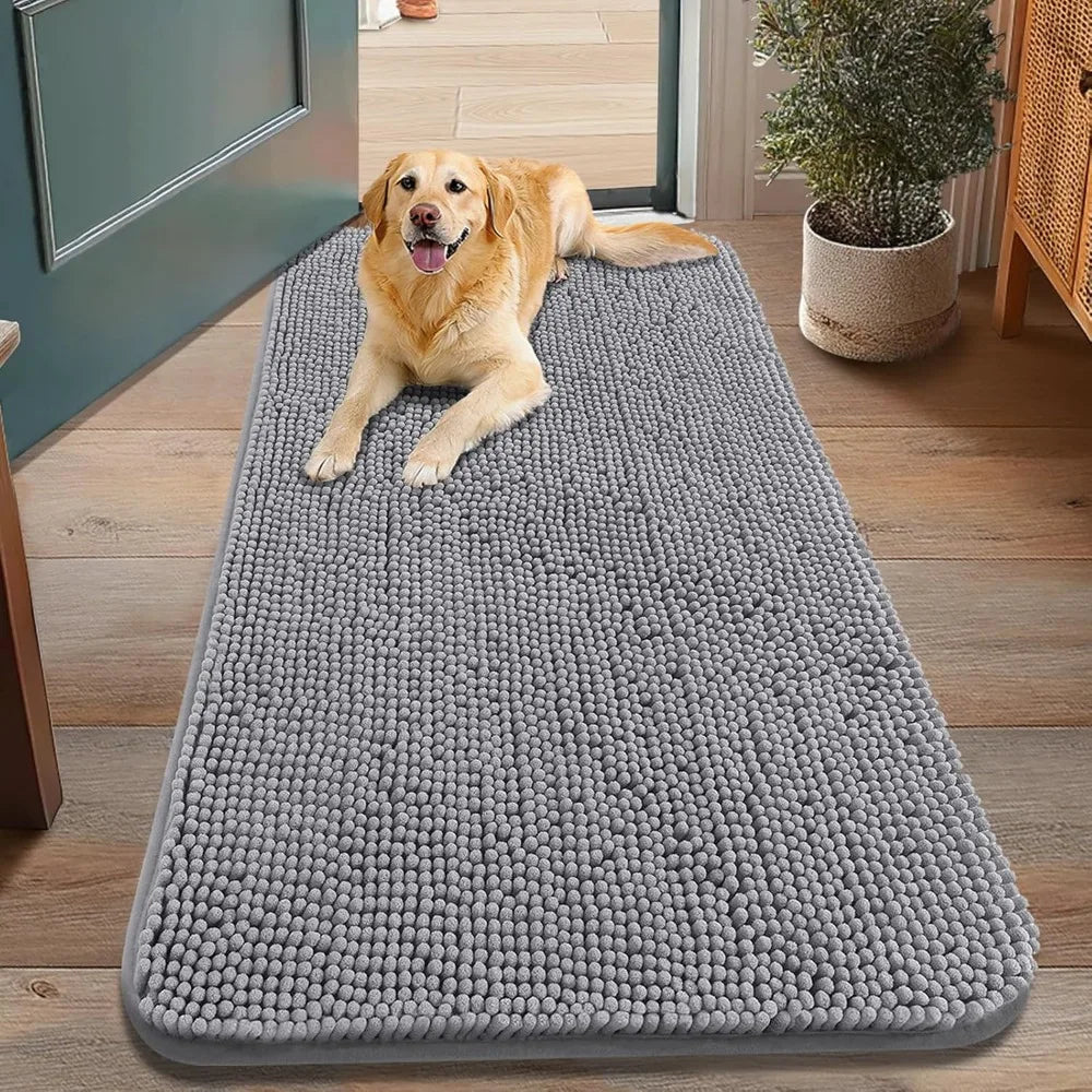 Absorbent Non-Slip Mat, Quick Dry Washble Indoor Grey 48x30