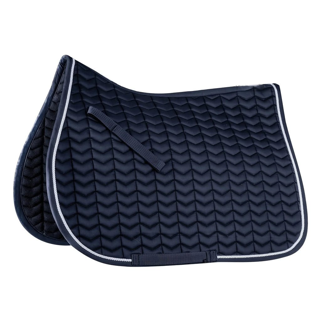 Classic saddle pad. The girth loops are opened by touch tape fastener.