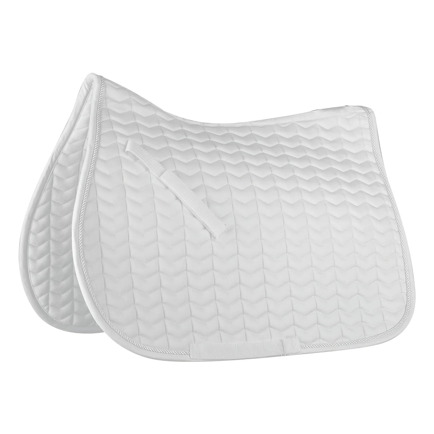 Classic saddle pad. The girth loops are opened by touch tape fastener.