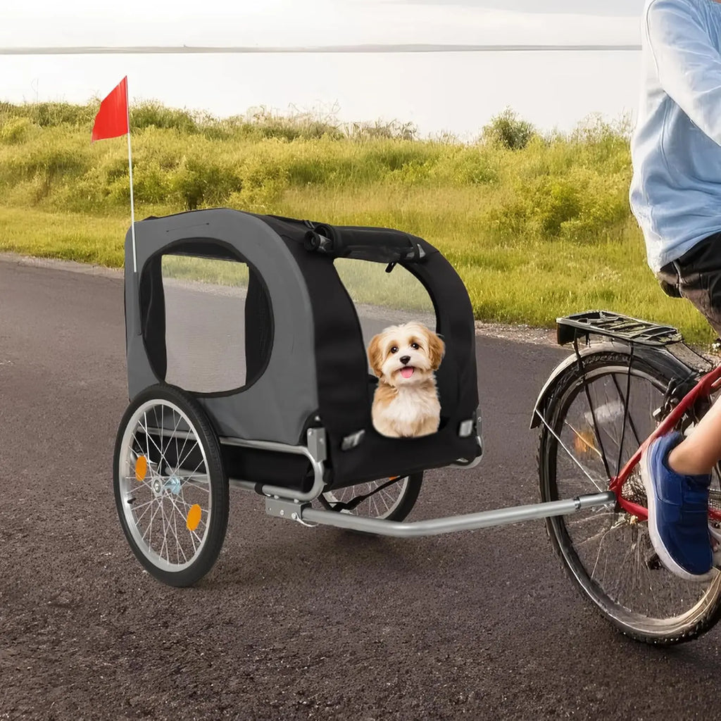 Steel Bike Pet Trailer Folding Max 40kg Water Resistant