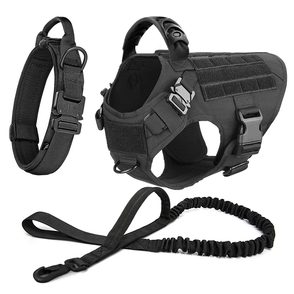 Large Dog Harness And Leash Training Walking Vest Dog Harness And Collar For Medium Large Dogs
