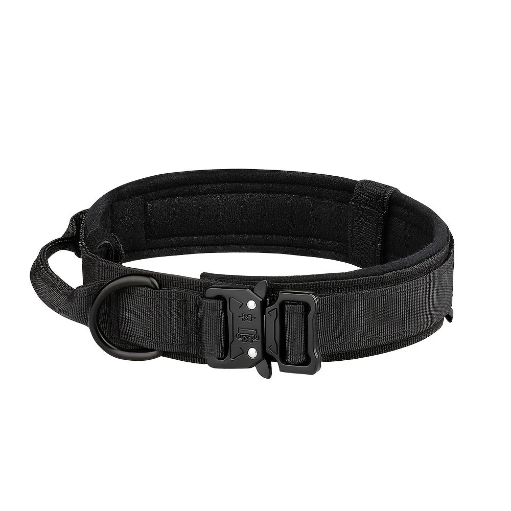 Adjustable Tactical Dog Collar And Leash Set Control Handle