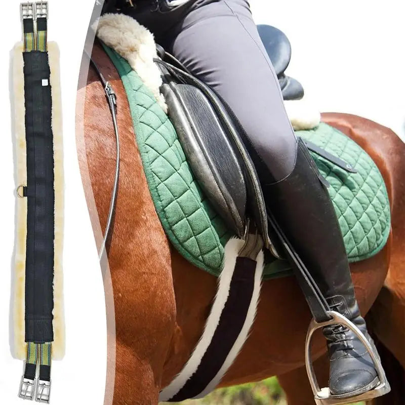 Fleece English Girth Cinch Fleece Elastic Stainless Steel Heavy Duty