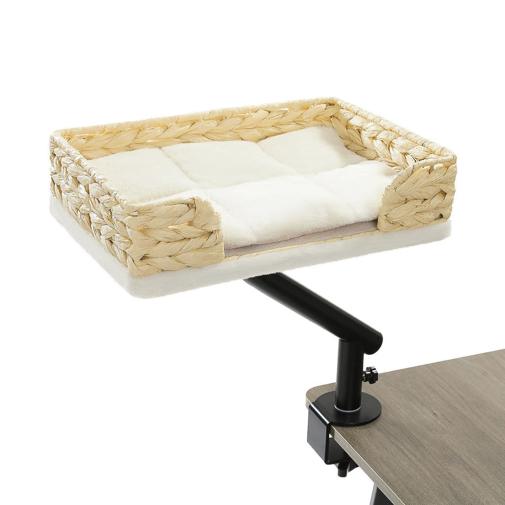 Adjustable Cat Bed for Desk or Table, 360° Rotatable