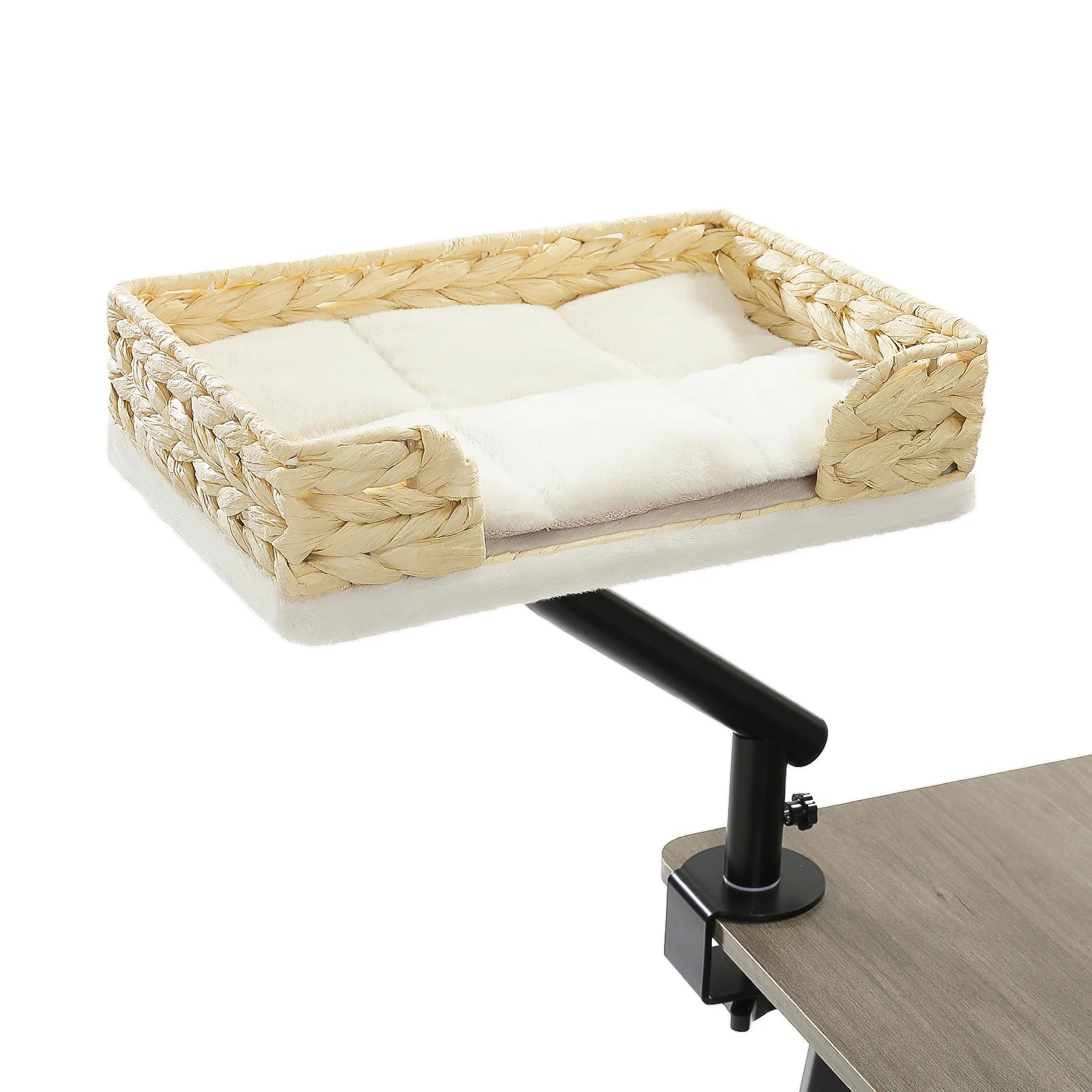 Adjustable Cat Bed for Desk or Table, 360° Rotatable