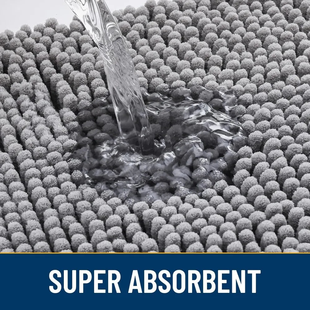 Absorbent Non-Slip Mat, Quick Dry Washble Indoor Grey 48x30