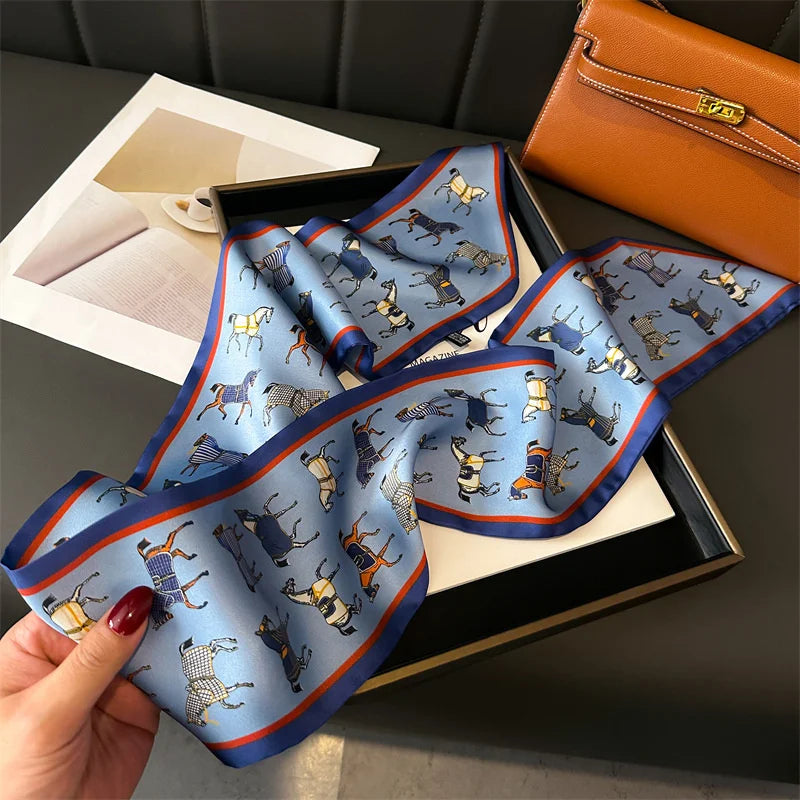 Luxry Horse Design Women Scarf Silk Scarf