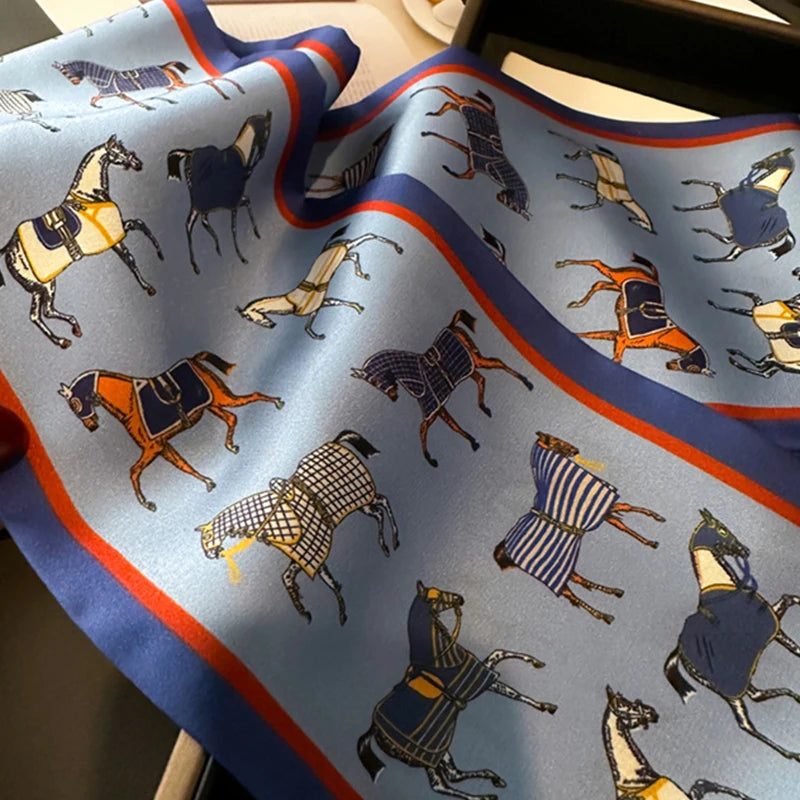 Luxry Horse Design Women Scarf Silk Scarf