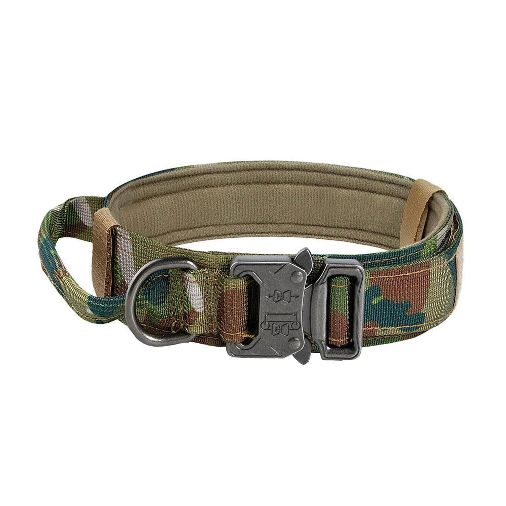 Adjustable Tactical Dog Collar And Leash Set Control Handle