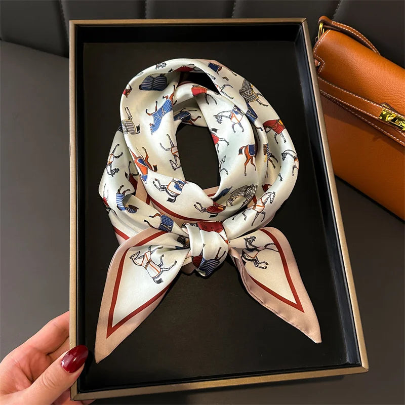 Luxry Horse Design Women Scarf Silk Scarf