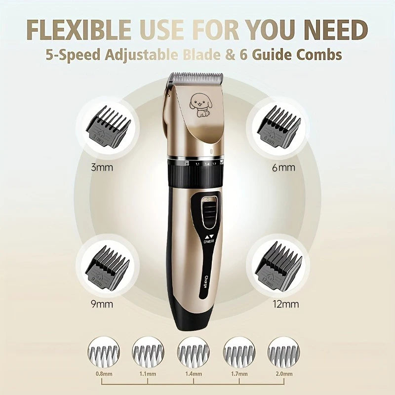 Pet Hair Trimmer Kit Electric Precision Clippers Perfect for Professional Grooming at Home