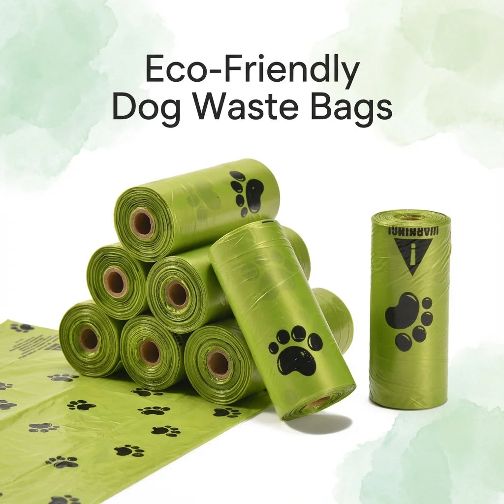 Pet Waste Bags - Biodegradable, Scented, Leakproof, Bag Dispenser Included