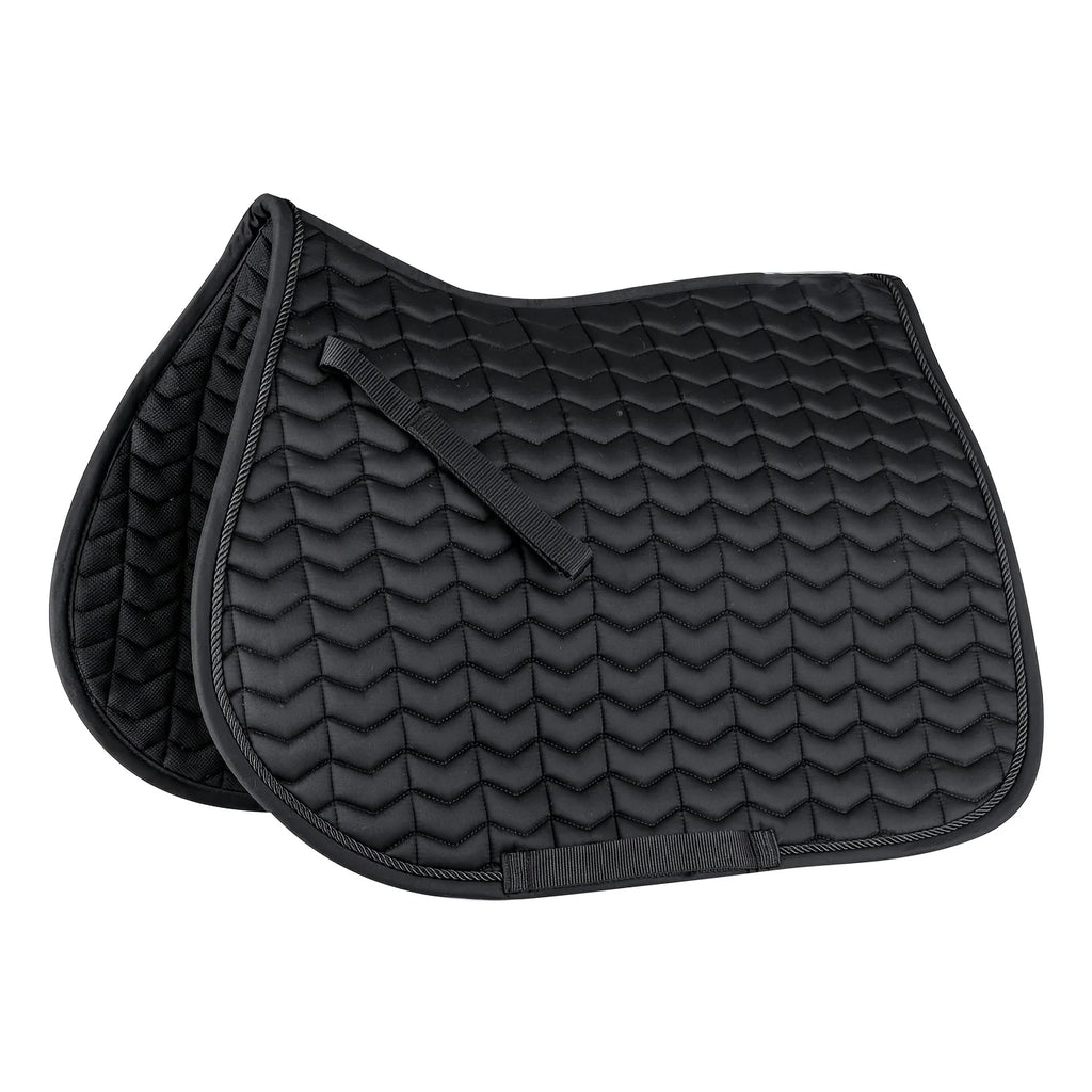Classic saddle pad. The girth loops are opened by touch tape fastener.