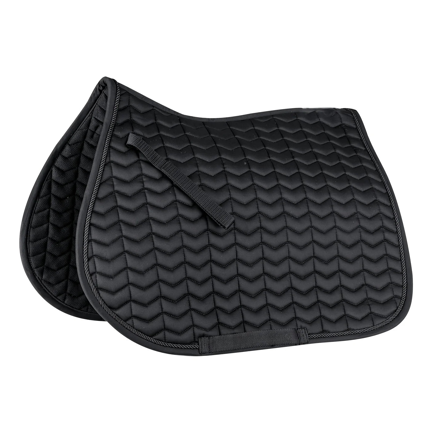 Classic saddle pad. The girth loops are opened by touch tape fastener.