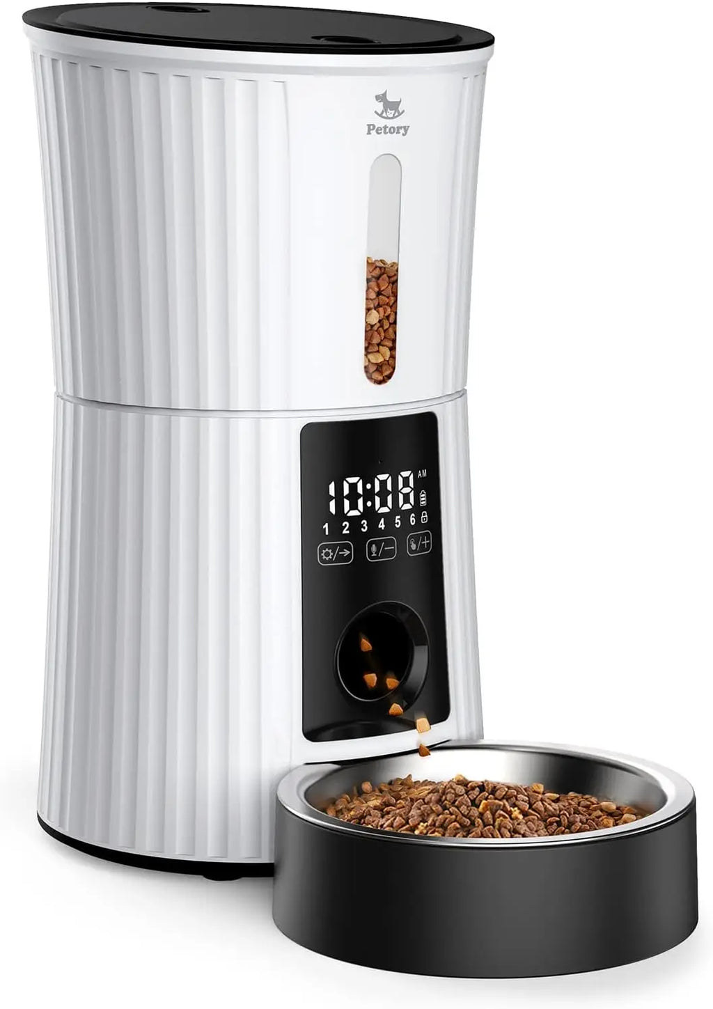 Automatic Cat &Dog Feeder with Timer,  6 Meals, Voice Recorder