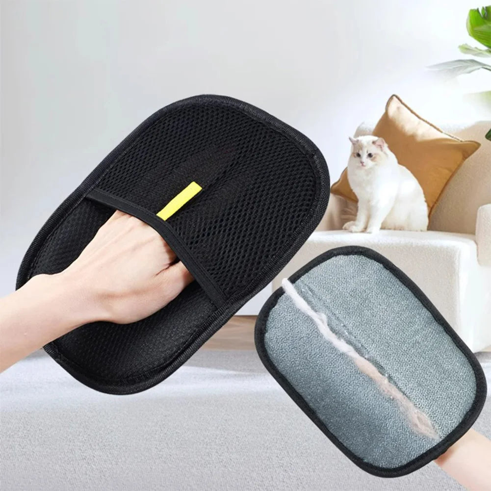 Reusable Double Sided Pet and Equine Hair Deshedding Gloves