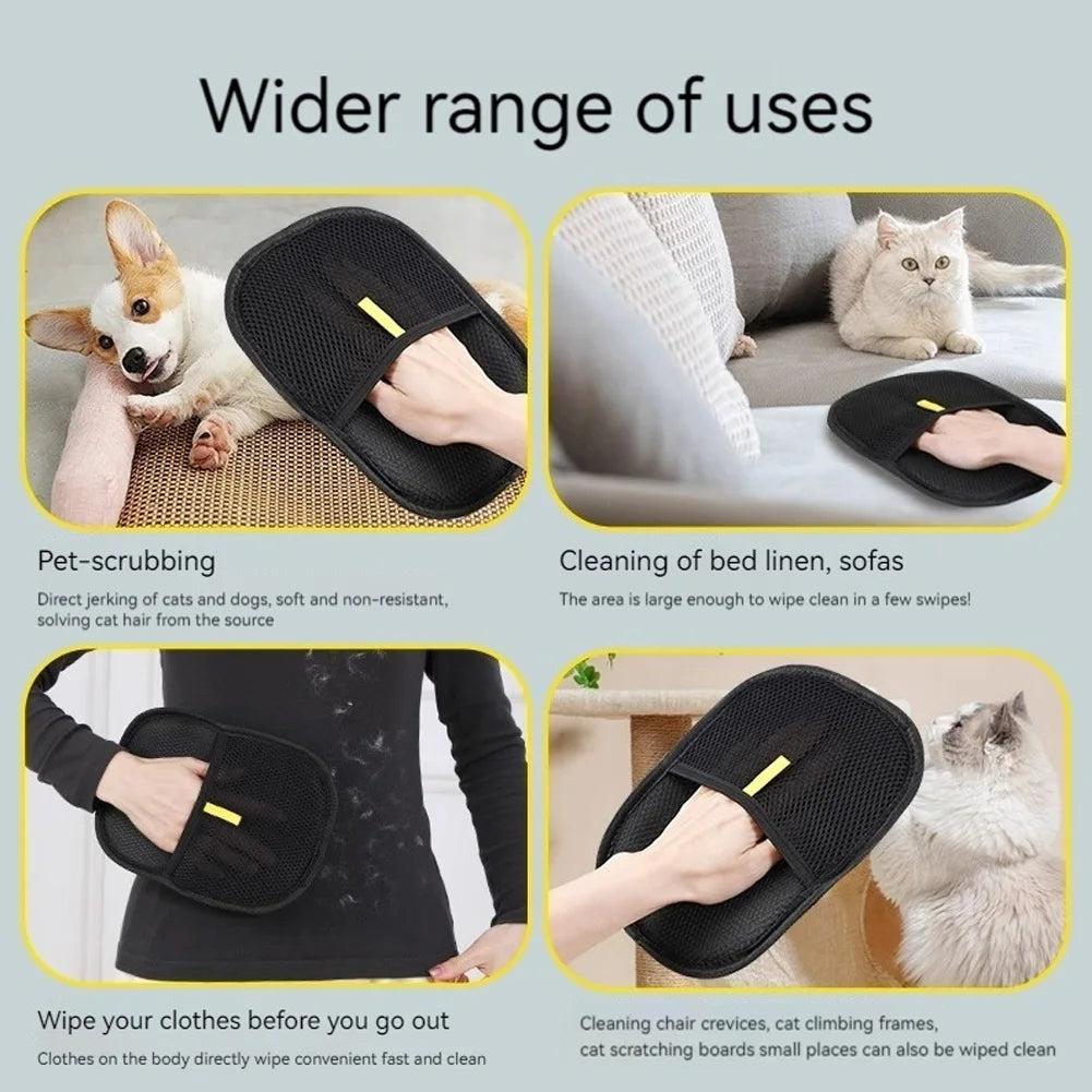 Reusable Double Sided Pet and Equine Hair Deshedding Gloves