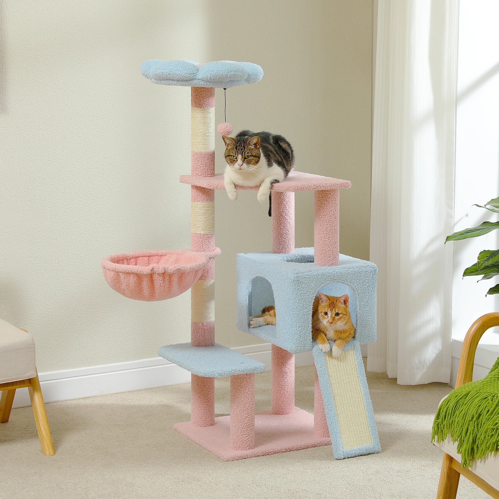Cat Tree Multi-Level with Sisal Covered Scratching Posts