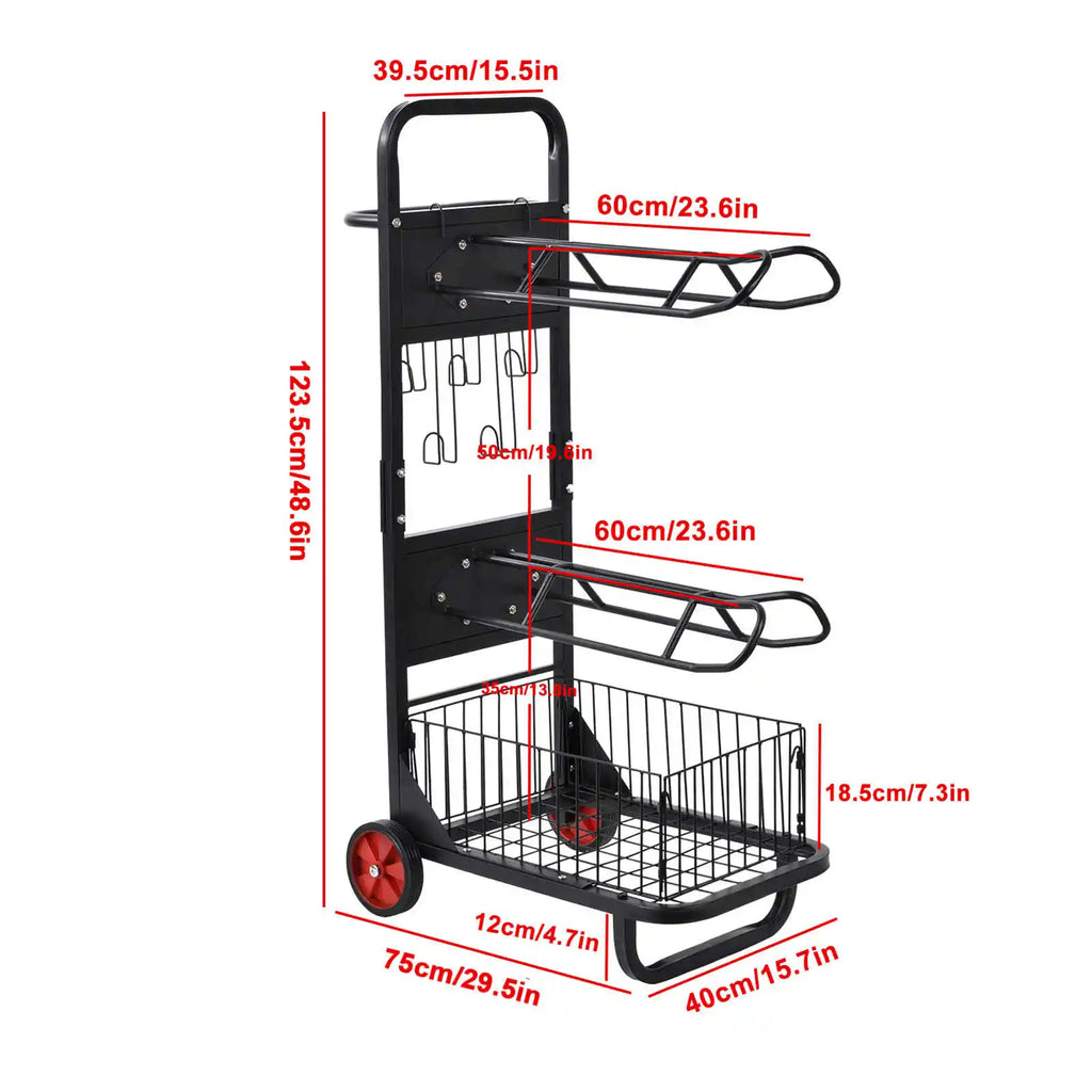 Horse Saddle Rack,Portable with Wheels,Heavy Duty Equipment Cart,Stable Storage