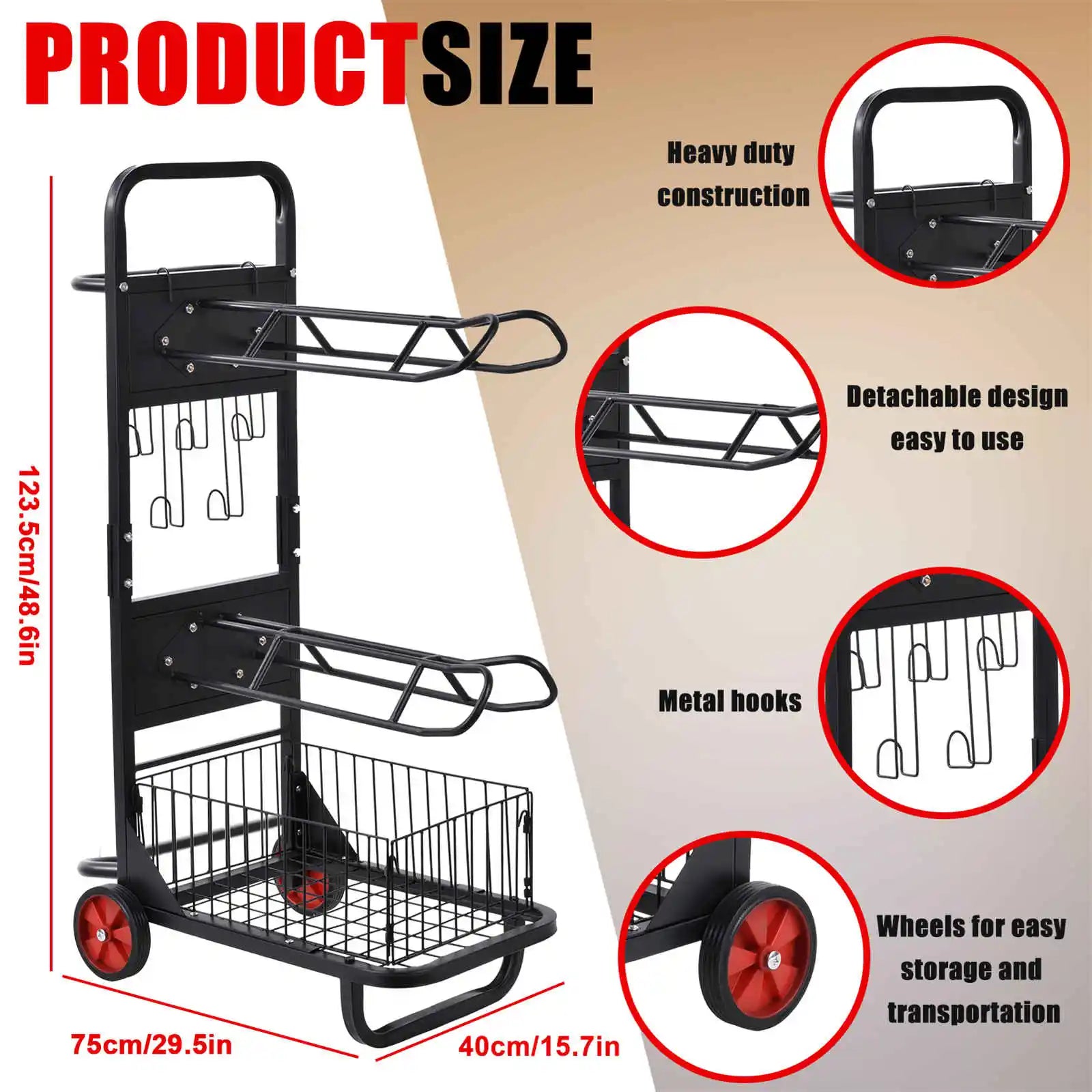 Horse Saddle Rack,Portable with Wheels,Heavy Duty Equipment Cart,Stable Storage