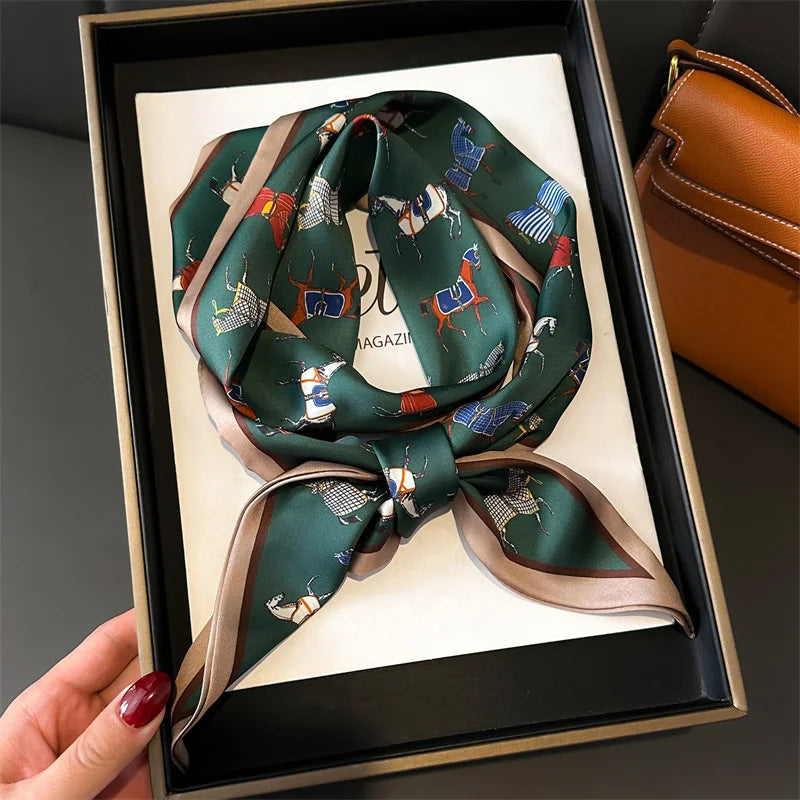 Luxry Horse Design Women Scarf Silk Scarf