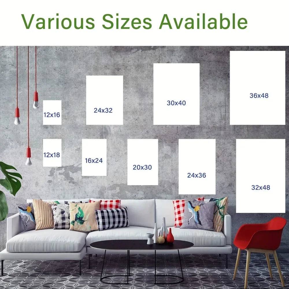 Elegant Seven horse canvas wall art with pine frame - waterproof, 1.5 inch thick