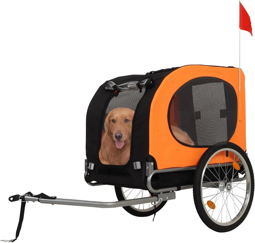Steel Bike Pet Trailer Folding Max 40kg Water Resistant