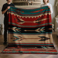 Southwestern Print, Soft Warm Cozy Flannel for Bedroom Travel, Machine Washable