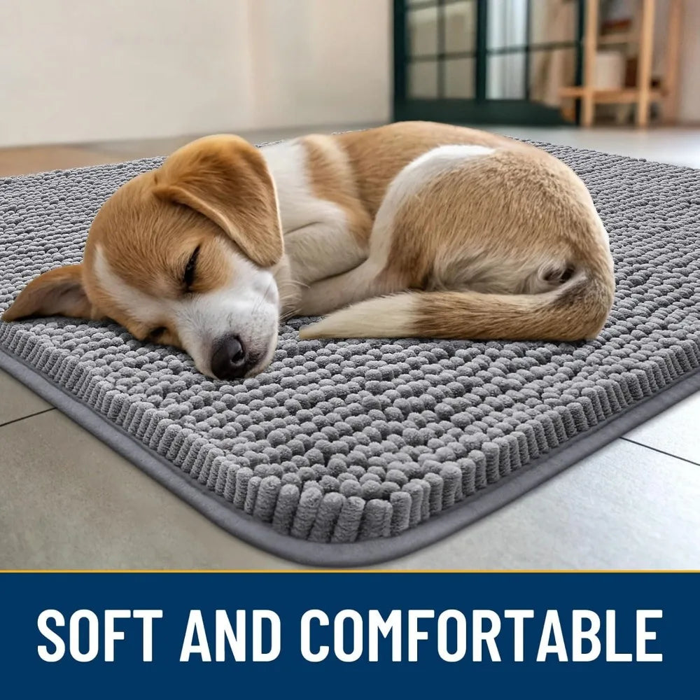 Absorbent Non-Slip Mat, Quick Dry Washble Indoor Grey 48x30