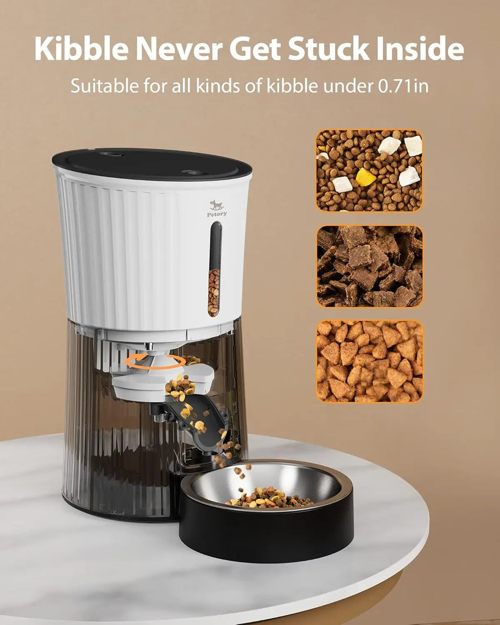Automatic Cat &Dog Feeder with Timer,  6 Meals, Voice Recorder