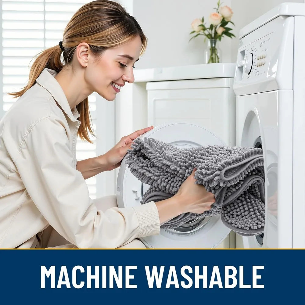 Absorbent Non-Slip Mat, Quick Dry Washble Indoor Grey 48x30