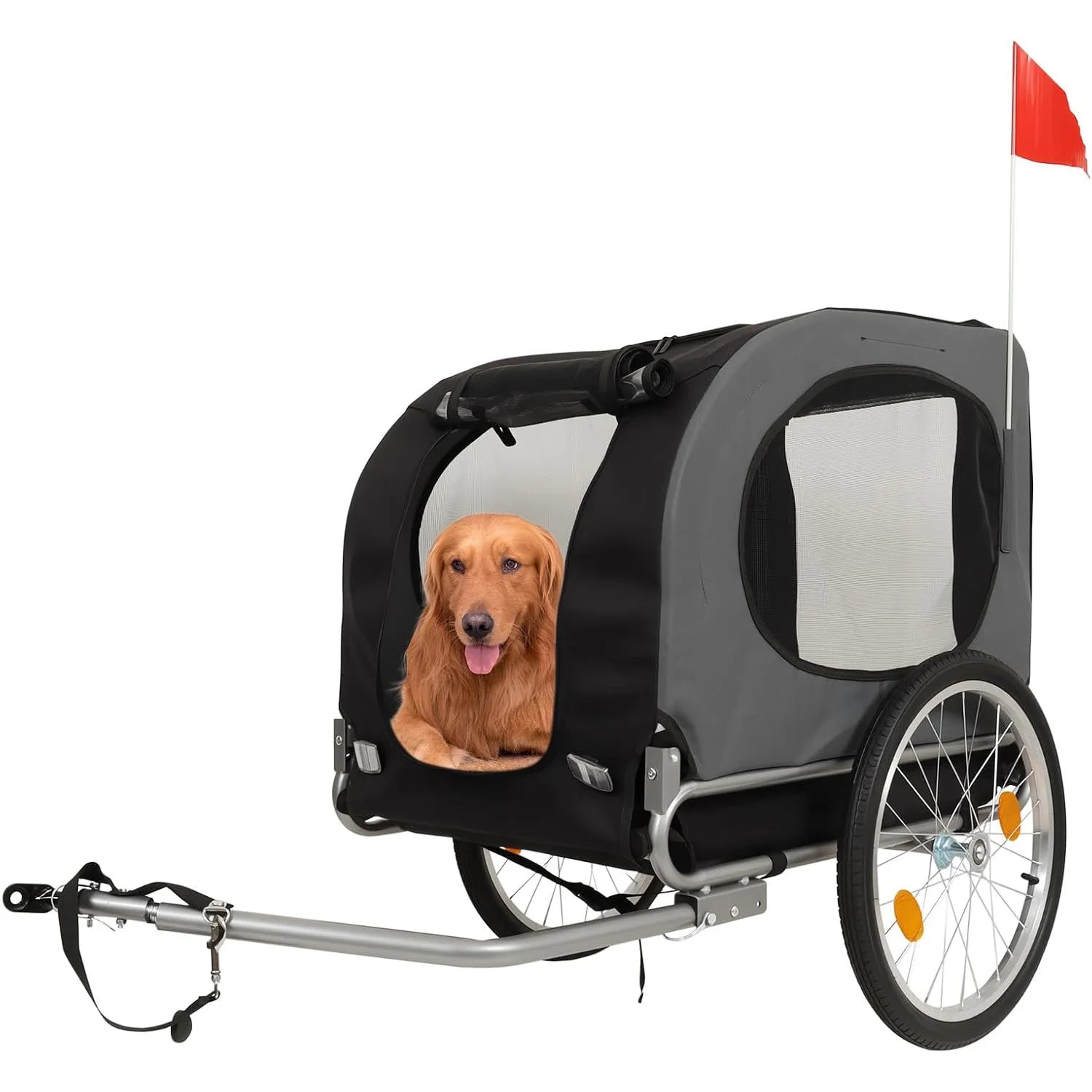 Steel Bike Pet Trailer Folding Max 40kg Water Resistant